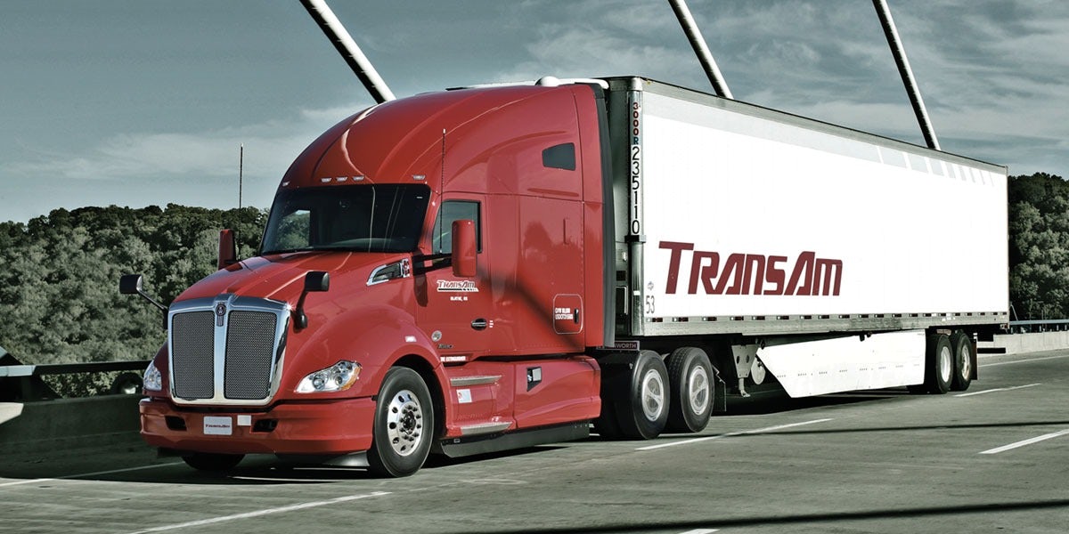 TransAm Recent CDL Graduate Driving Position Image