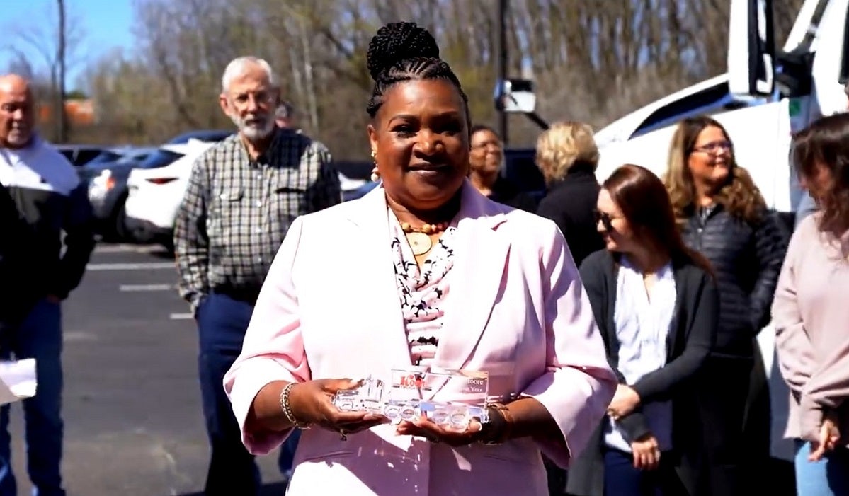 Congratulations Brenda Moore for being Koch Trucking driver of the year! image