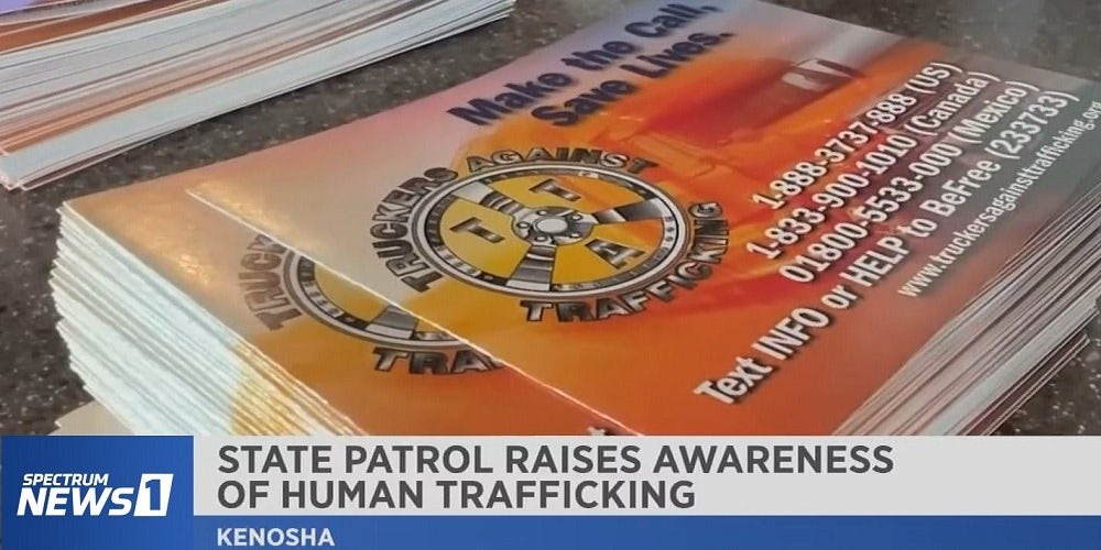 Wisconsin State Patrol works to combat human trafficking with resources for truck drivers image